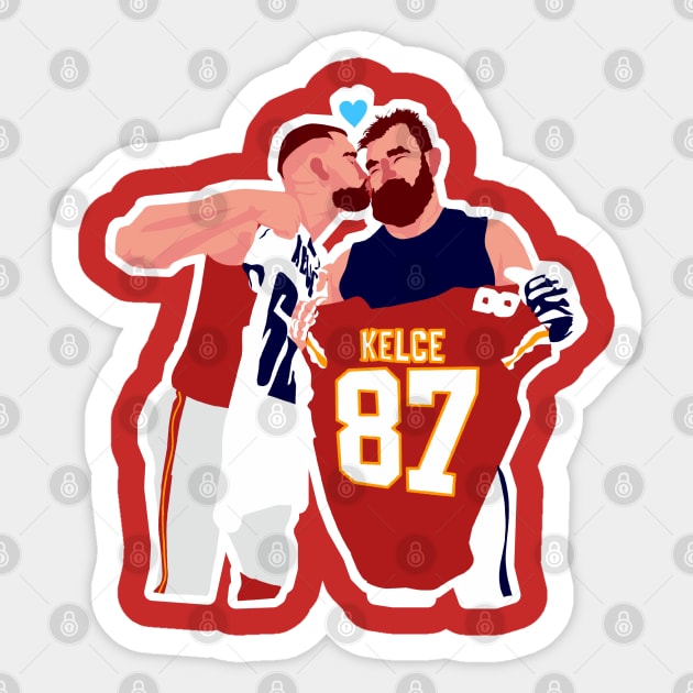 Travis KELCE x Jason KELCE - RED Sticker by Mic jr